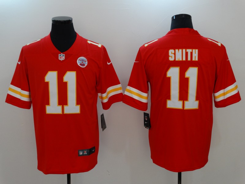 Men's Kansas City Chiefs #11 Alex Smith Red Team Color Jersey